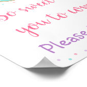 誕生日の好意のサインに来は甘いドーナツ ポスター (角)