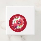 誕生日の好意レッドポピーフローラサークル フェイバータグ (インサイチュ)