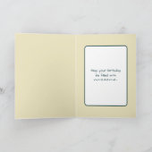 誕生日の妖精のひまわりで呪文を唱える少女 カード (内部)