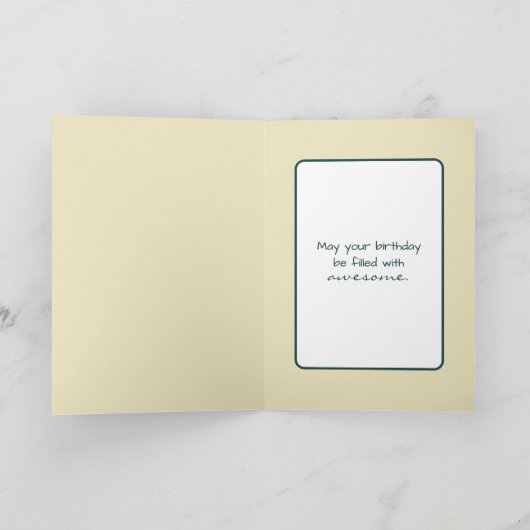 誕生日の妖精のひまわりで呪文を唱える少女 カード (内部)