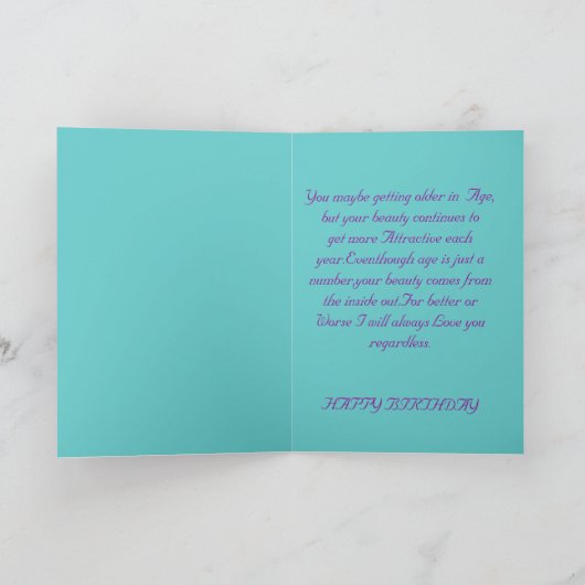 誕生日の妻 カード (内部)