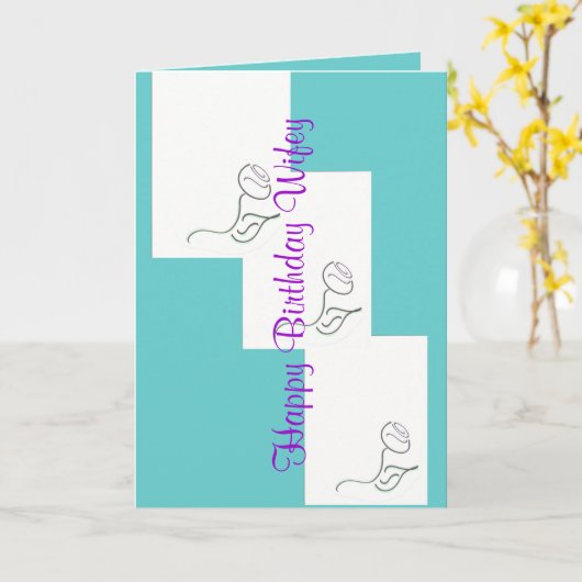 誕生日の妻 カード (黄色い花)