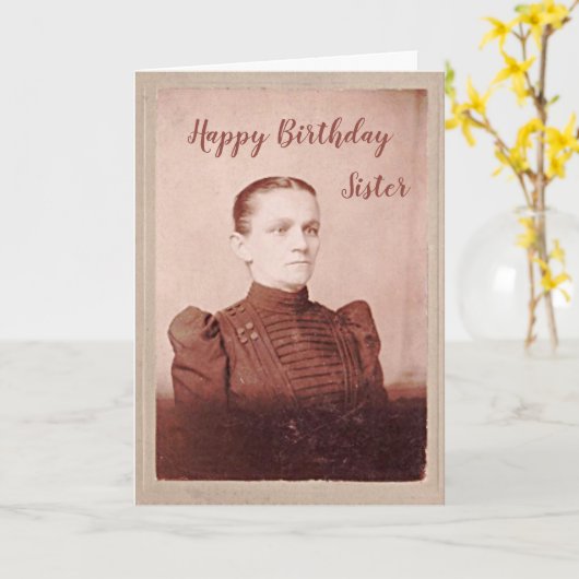 誕生日の姉妹 あなたの方が彼女より幸せだといいね カード (黄色い花)