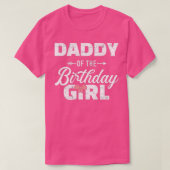 誕生日の娘の女の子のマッチングのメンズパパ Tシャツ (デザイン正面)