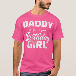 誕生日の娘の女の子のマッチングのメンズパパ Tシャツ