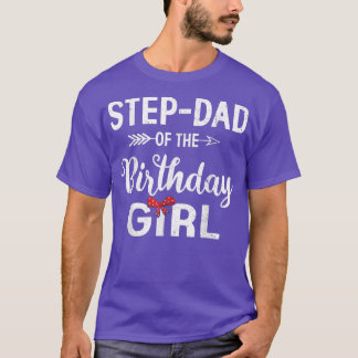 誕生日の娘の女の子のマッチングfaのステップパパ tシャツ