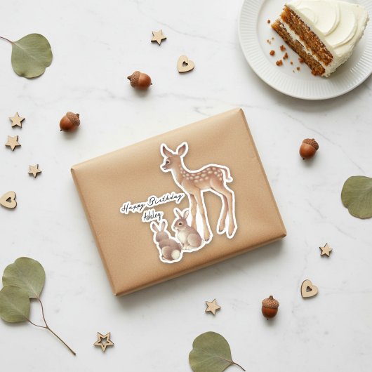 誕生日の子犬のステッカー シール