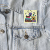 誕生日の子犬Tシャツとギフト 缶バッジ (インサイチュ)