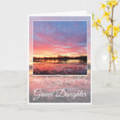 誕生日の孫娘、ピンク·サ素晴らしンライズ。 カード (黄色い花)