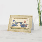 誕生日の孫、馬上槍試合をしている騎士馬完全なB カード (正面)