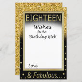 誕生日の少女のための18の願い (正面/裏面)