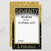 誕生日の少女のための70の願い (正面/裏面)