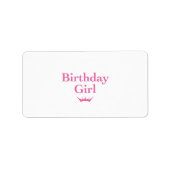 誕生日の少女 ラベル (正面)