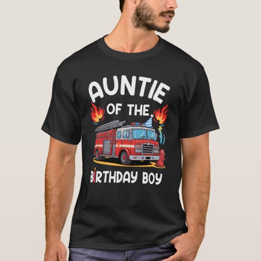誕生日の少年の消防士 Tシャツ (正面)