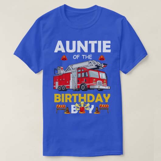 誕生日の少年の消防士 Tシャツ (デザイン正面)