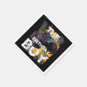 誕生日の少年モンスタートラックマッチングファミリー スタンダードカクテルナプキン (角)