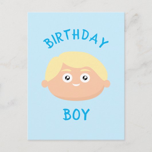 誕生日の少年 ポストカード (正面)