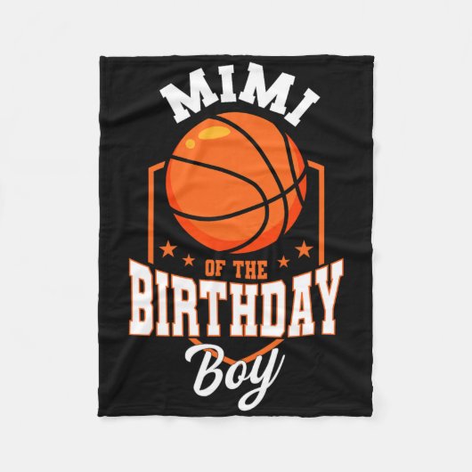 誕生日の少年 ミミ スケルトン お誕生日会 フリースブランケット (正面)