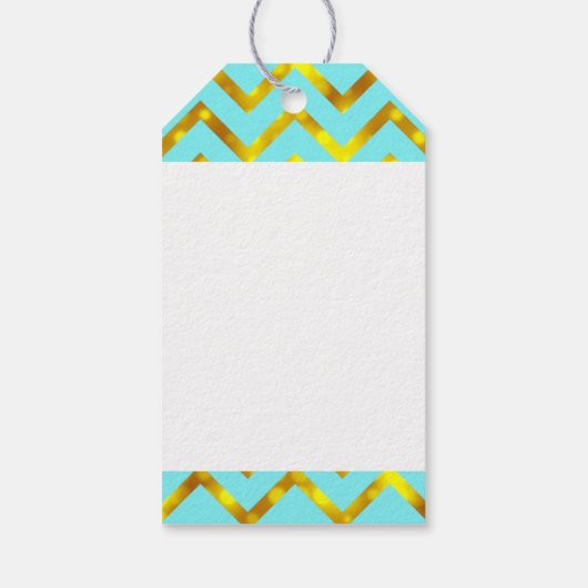 誕生日の希望ガーリー金ゴールドのパーソナライズ ギフトタグ (裏面)