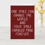誕生日の希望-あなたのスマイルが私の世界を変えました カード (黄色い花)