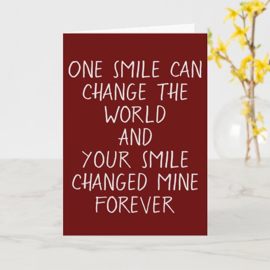誕生日の希望-あなたのスマイルが私の世界を変えました カード (黄色い花)