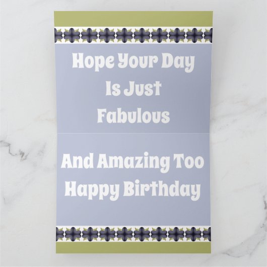 誕生日の希望 カード (内部)