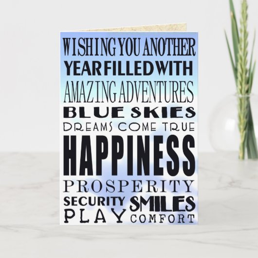 誕生日の希望 カード (正面)