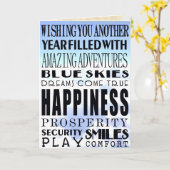 誕生日の希望 カード (黄色い花)