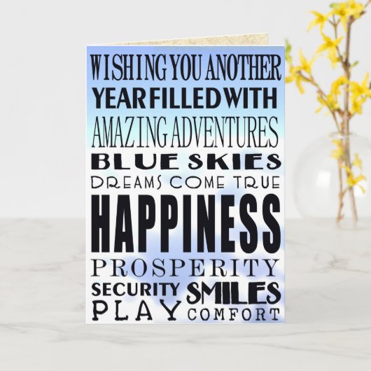 誕生日の希望 カード (黄色い花)