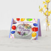 誕生日の希望_ カード (黄色い花)