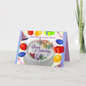 誕生日の希望_ カード (正面)