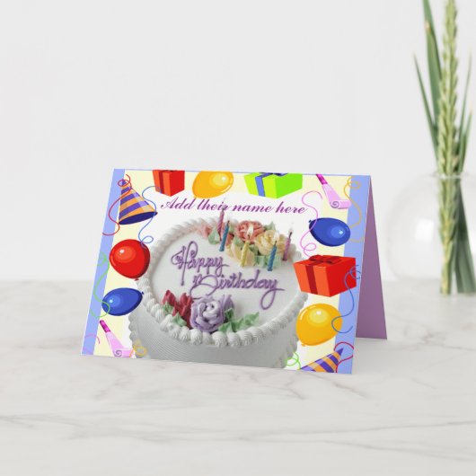 誕生日の希望_ カード (正面)