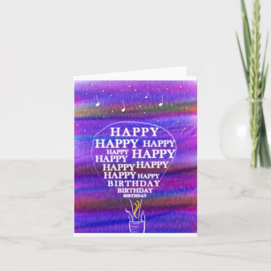 誕生日の希望 カード (正面)