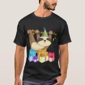 誕生日の帽子とのかわいくぶら下がったな怠惰 Tシャツ (正面)