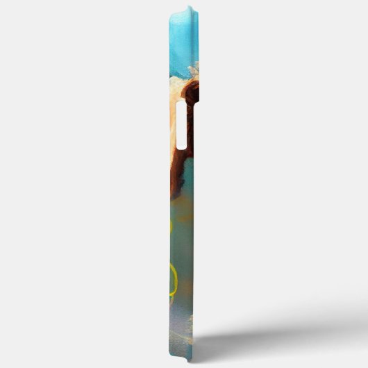 誕生日の帽子と風船を持つ愛犬 Case-Mate iPhoneケース (裏面 / 右)