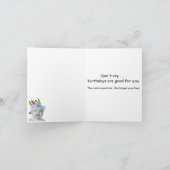 誕生日の帽子のカスタマイズ可能な泣き叫びのベビー カード (内部)