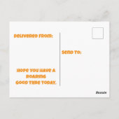 誕生日の帽子をかぶったベンガルトラが横になっている ポストカード (裏面)