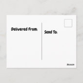 誕生日の帽子をかぶったワニトカゲ ポストカード (裏面)