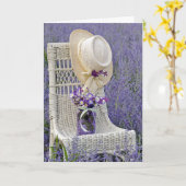 誕生日の帽子 カード (黄色い花)