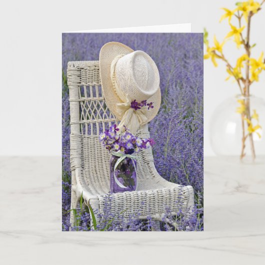 誕生日の帽子 カード (黄色い花)