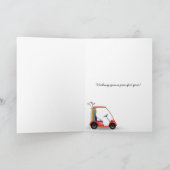 誕生日の年にティー上のゴルフボール カード (内部)