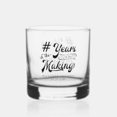 誕生日の年パーソナライズされた ウイスキーグラス (裏面)