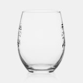 誕生日の年パーソナライズされた ステムなしワイングラス (右)