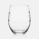 誕生日の年パーソナライズされた ステムなしワイングラス (左)