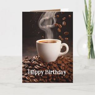 誕生日の年齢とコーヒーおもしろいの改善 カード