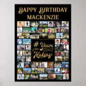 誕生日の年59写真コラージュ ポスター (正面)