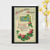 誕生日の幸運を祈ります カード (黄色い花)