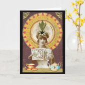 誕生日の幸運 カード (黄色い花)