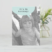 誕生日の引用文の泡 招待状 (スタンド正面)