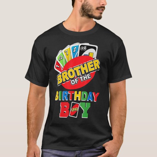 誕生日の弟Boy Shirt Uno Daddy Papa F Tシャツ (正面)